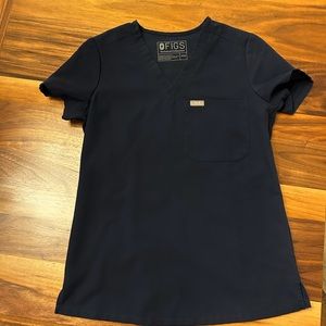 Figs Catarina One-Pocket Scrub Top - Navy Blue